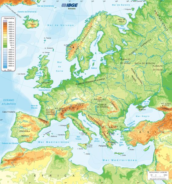 Mapa da Europa: físico, político, regionais - Mundo Educação